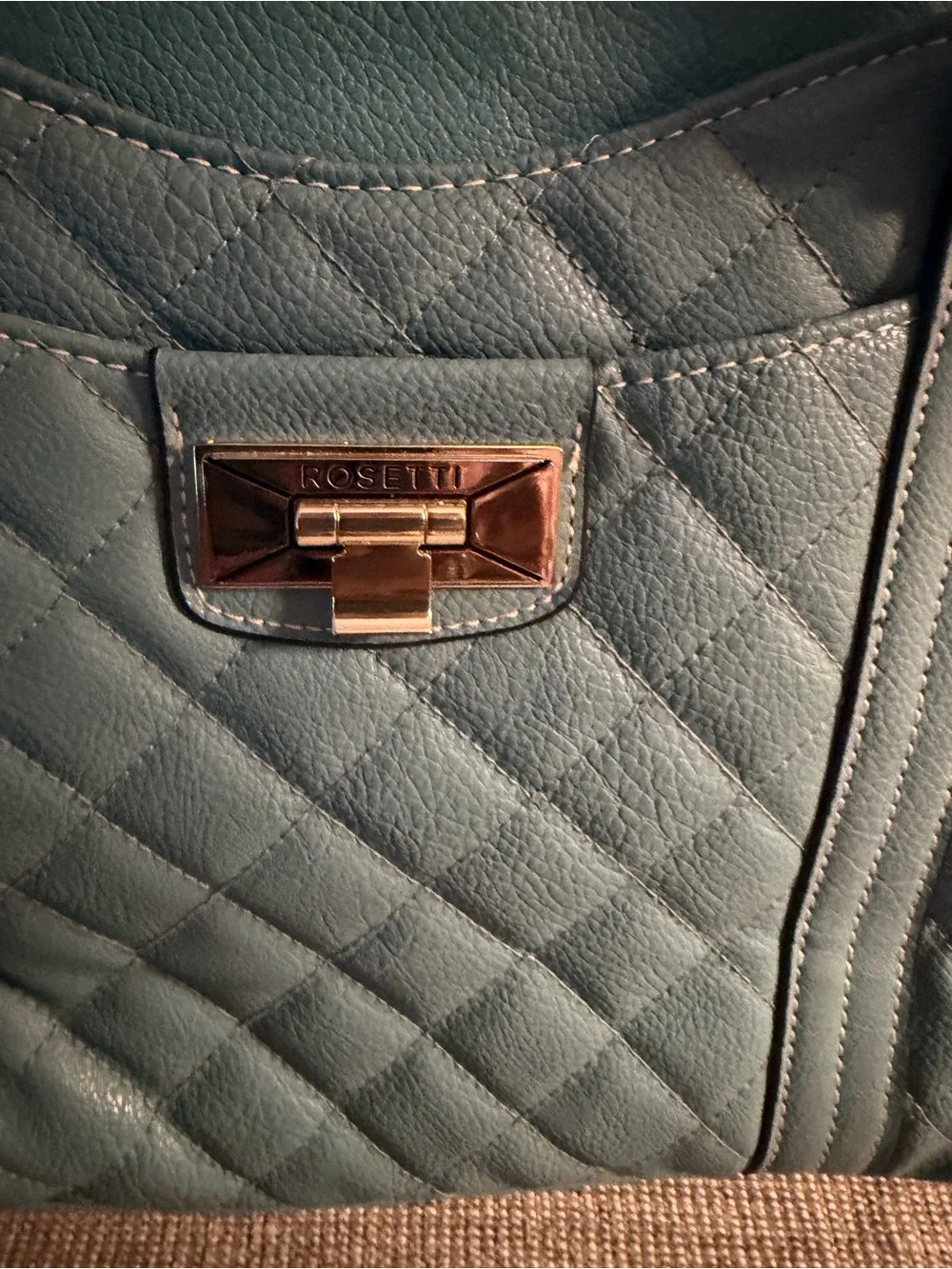 Rosetti Quilted Shoulder Tote in Sky Blue